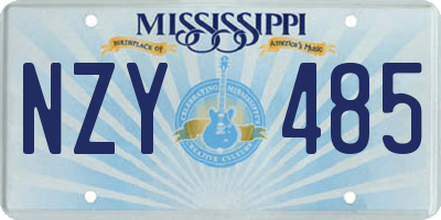 MS license plate NZY485
