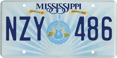 MS license plate NZY486