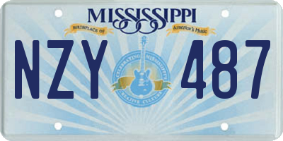 MS license plate NZY487