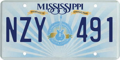 MS license plate NZY491