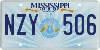 MS license plate NZY506