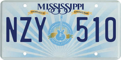 MS license plate NZY510