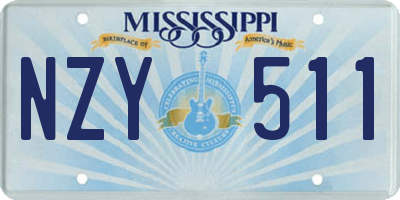 MS license plate NZY511