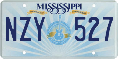 MS license plate NZY527