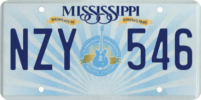 MS license plate NZY546