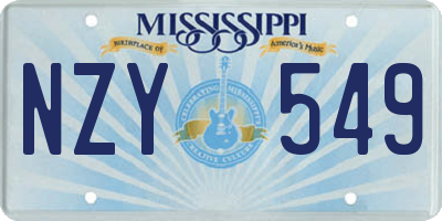 MS license plate NZY549