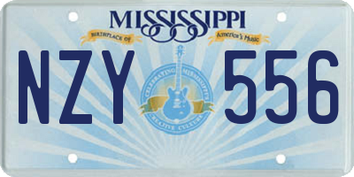MS license plate NZY556