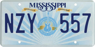 MS license plate NZY557