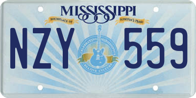 MS license plate NZY559