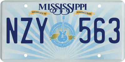 MS license plate NZY563