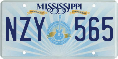 MS license plate NZY565