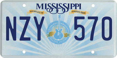 MS license plate NZY570