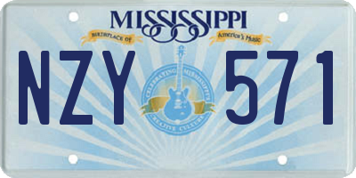 MS license plate NZY571