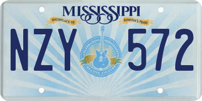 MS license plate NZY572