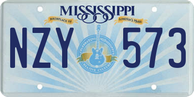 MS license plate NZY573