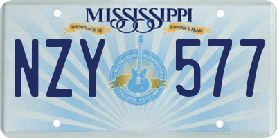 MS license plate NZY577