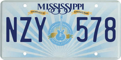MS license plate NZY578