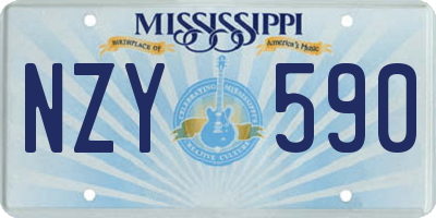 MS license plate NZY590