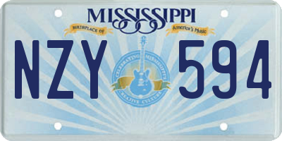 MS license plate NZY594