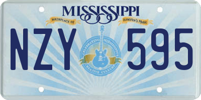 MS license plate NZY595