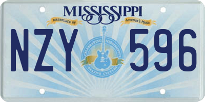 MS license plate NZY596