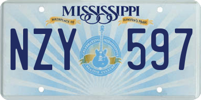 MS license plate NZY597