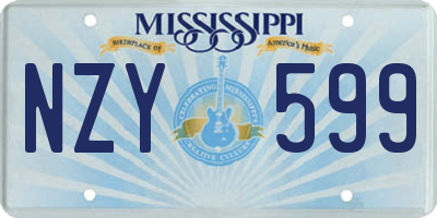 MS license plate NZY599