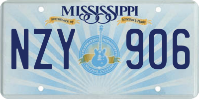 MS license plate NZY906