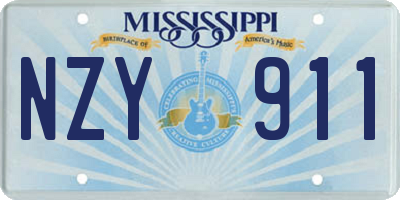 MS license plate NZY911