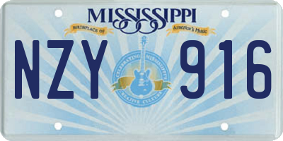 MS license plate NZY916