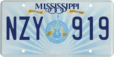MS license plate NZY919