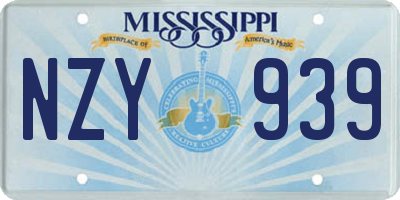 MS license plate NZY939