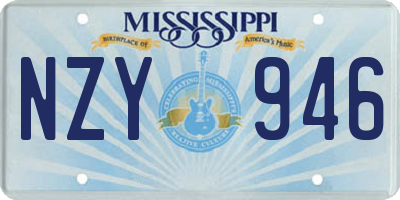 MS license plate NZY946