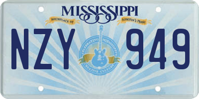 MS license plate NZY949