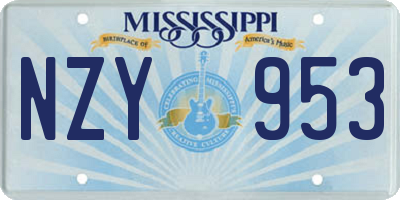 MS license plate NZY953