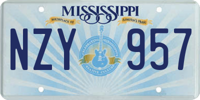 MS license plate NZY957