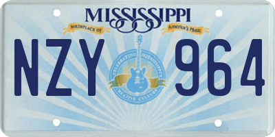 MS license plate NZY964