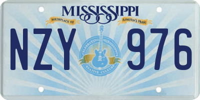 MS license plate NZY976