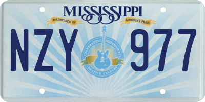 MS license plate NZY977