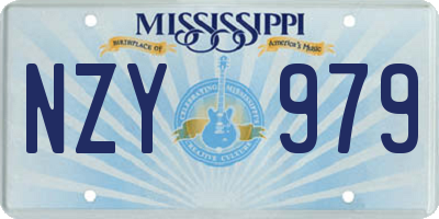 MS license plate NZY979