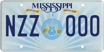 MS license plate NZZ000