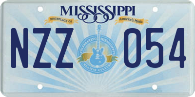 MS license plate NZZ054