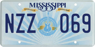 MS license plate NZZ069