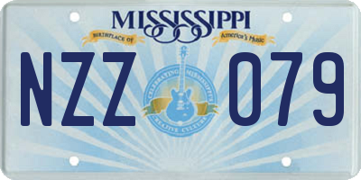 MS license plate NZZ079