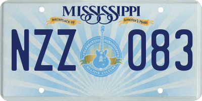 MS license plate NZZ083