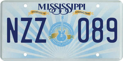 MS license plate NZZ089