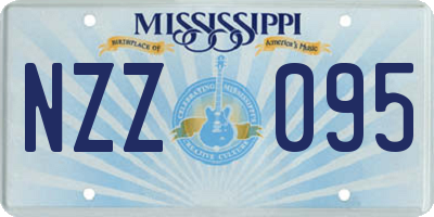 MS license plate NZZ095