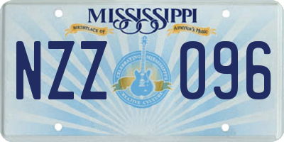 MS license plate NZZ096