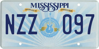 MS license plate NZZ097