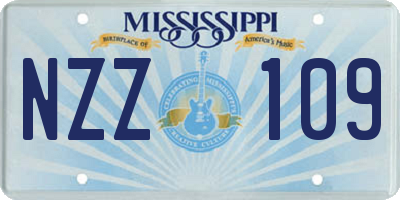 MS license plate NZZ109